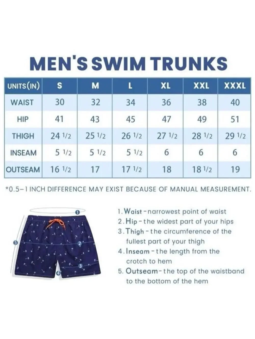 Dissolvable Swim Trunks In Water Prank Mens Swimming Shorts Size 3XL, Navy Blue